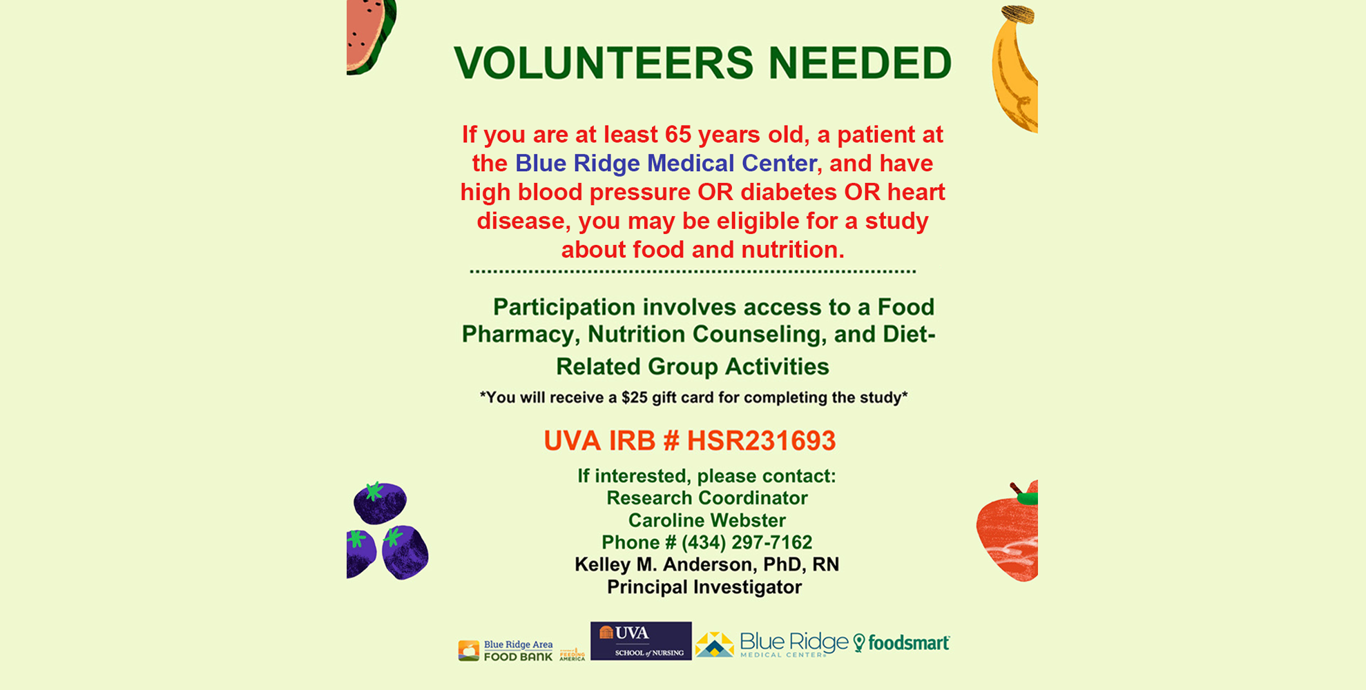 Volunteer Needed full